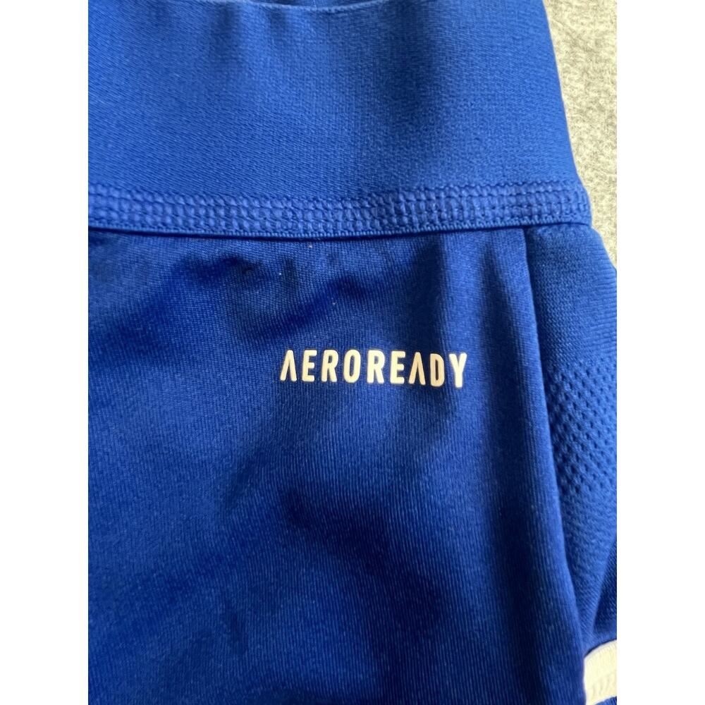 adidas AEROREADY Men's Blue/White Athletic Shorts Elastic Waist Solid L - Picture 11 of 12